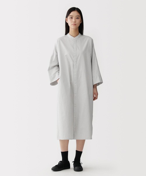 MUJI Labo(ムジラボ)の「〔MUJI Labo〕婦人 ポプリンシャツワンピース(シャツワンピース・レディース・ダークグレー/ネイビー系/サックスブルー・XL/L/M/S)」の15枚目の写真