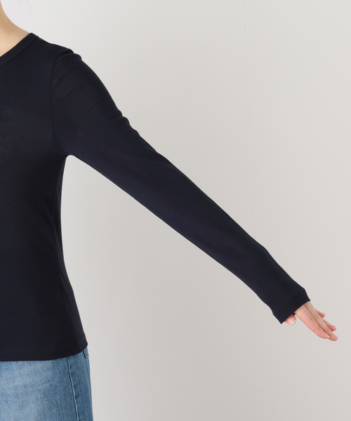 IENA（イエナ）の「コットンシアープルオーバー（Tシャツ/カットソー・レディース・ブルー/ホワイト/ネイビー・FREE）」の20枚目の写真