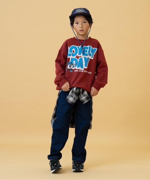 and D. petit main（アンドディープティマイン）の「クラック加工スウェットプルオーバー（スウェット・キッズ・レッド系その他/トップグレー/ブラック・120cm/110cm/100cm/130cm/140cm/90cm）」の6枚目の写真