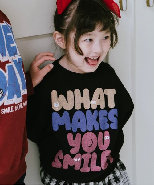 and D. petit main（アンドディープティマイン）の「クラック加工スウェットプルオーバー（スウェット・キッズ・レッド系その他/トップグレー/ブラック・120cm/110cm/100cm/130cm/140cm/90cm）」の7枚目の写真