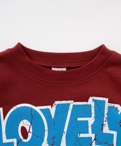 and D. petit main（アンドディープティマイン）の「クラック加工スウェットプルオーバー（スウェット・キッズ・レッド系その他/トップグレー/ブラック・120cm/110cm/100cm/130cm/140cm/90cm）」の12枚目の写真