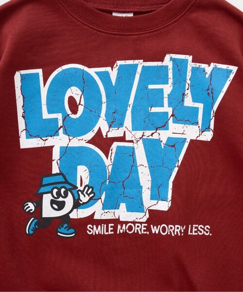 and D. petit main（アンドディープティマイン）の「クラック加工スウェットプルオーバー（スウェット・キッズ・レッド系その他/トップグレー/ブラック・120cm/110cm/100cm/130cm/140cm/90cm）」の13枚目の写真