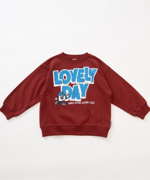 and D. petit main（アンドディープティマイン）の「クラック加工スウェットプルオーバー（スウェット・キッズ・レッド系その他/トップグレー/ブラック・120cm/110cm/100cm/130cm/140cm/90cm）」の17枚目の写真