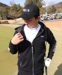 (RM)【LUXE/R GOLF】ストレッチ ポンチ コード刺繍 長袖 ジップパーカー