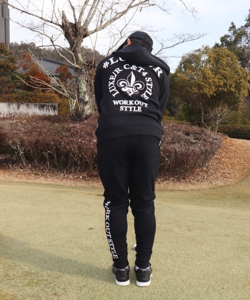 LUXE/R GOLF（ラグジュ ゴルフ）の「(RM)【LUXE/R GOLF】ストレッチ ポンチ コード刺繍 長袖  ジップパーカー（パーカー・メンズ・ブラック/杢グレー/ホワイト・X-LARGE/LARGE/MEDIUM）」の10枚目の写真