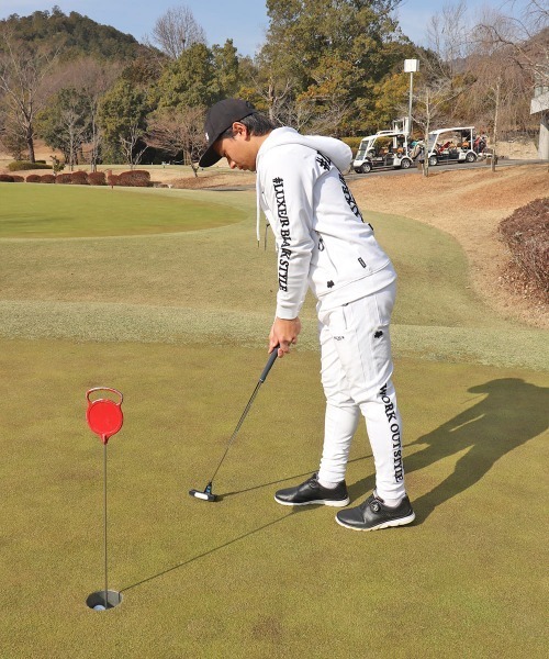 LUXE/R GOLF（ラグジュ ゴルフ）の「(RM)【LUXE/R GOLF】ストレッチ ポンチ コード刺繍 長袖  ジップパーカー（パーカー・メンズ・ブラック/杢グレー/ホワイト・X-LARGE/LARGE/MEDIUM）」の16枚目の写真