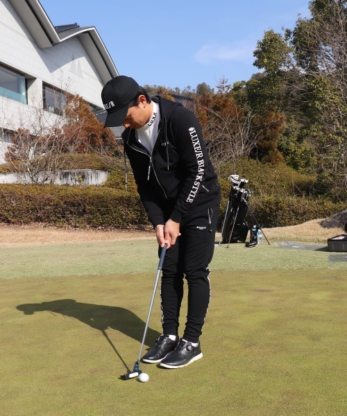 LUXE/R GOLF（ラグジュ ゴルフ）の「(RM)【LUXE/R GOLF】ストレッチ ポンチ コード刺繍 長袖  ジップパーカー（パーカー・メンズ・ブラック/杢グレー/ホワイト・X-LARGE/LARGE/MEDIUM）」の18枚目の写真