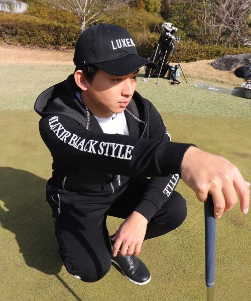 LUXE/R GOLF（ラグジュ ゴルフ）の「(RM)【LUXE/R GOLF】ストレッチ ポンチ コード刺繍 長袖  ジップパーカー（パーカー・メンズ・ブラック/杢グレー/ホワイト・X-LARGE/LARGE/MEDIUM）」の19枚目の写真