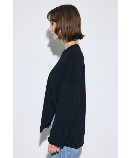 AZUL by moussy(アズールバイマウジー)の「裾スリットニュアンスニットトップス(ニット/セーター・レディース・ブラック/ライトブルー/ブラウン・FREE)」の6枚目の写真