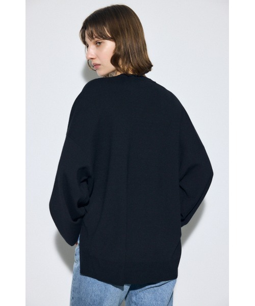 AZUL by moussy(アズールバイマウジー)の「裾スリットニュアンスニットトップス(ニット/セーター・レディース・ブラック/ライトブルー/ブラウン・FREE)」の7枚目の写真