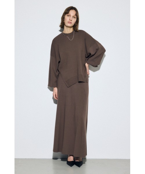 AZUL by moussy(アズールバイマウジー)の「裾スリットニュアンスニットトップス(ニット/セーター・レディース・ブラック/ライトブルー/ブラウン・FREE)」の16枚目の写真