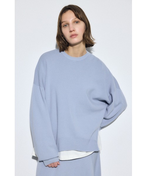 AZUL by moussy(アズールバイマウジー)の「裾スリットニュアンスニットトップス(ニット/セーター・レディース・ブラック/ライトブルー/ブラウン・FREE)」の19枚目の写真