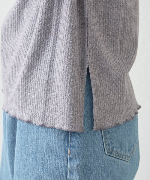WILLOW(ウィロー)の「【willow】レースブラキャミ付きハニカムトップス(Tシャツ/カットソー・レディース・グレー/イエロー・ONE SIZE)」の18枚目の写真