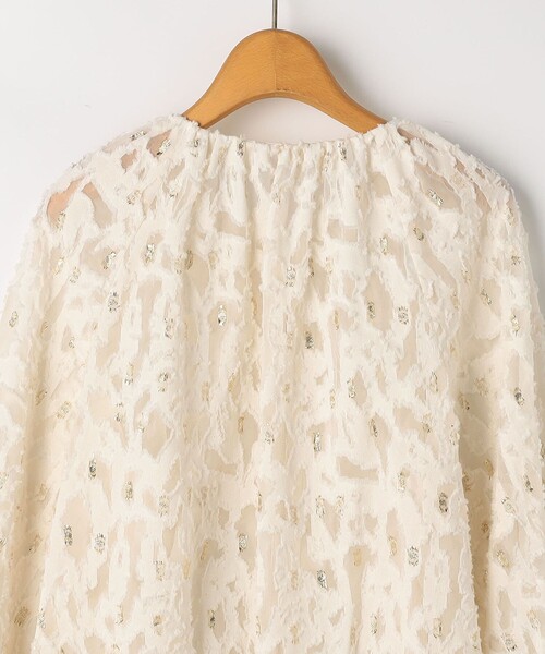 NOLLEY’S（ノーリーズ）の「《セットアップ対応》【KIRYU】ウォッシャブルラメジャガードブルゾン（ブルゾン・レディース・アイボリー・38）」の22枚目の写真