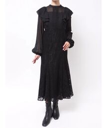 MERCURYDUO | レース切替マーメイドワンピース(ドレス)