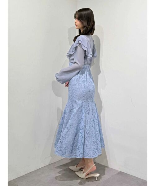 MERCURYDUO（マーキュリーデュオ）の「レース切替マーメイドワンピース（ドレス・レディース・ブルー/ブラック・SMALL/MEDIUM）」の9枚目の写真