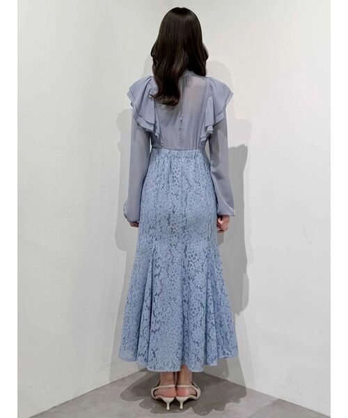 MERCURYDUO（マーキュリーデュオ）の「レース切替マーメイドワンピース（ドレス・レディース・ブルー/ブラック・SMALL/MEDIUM）」の10枚目の写真