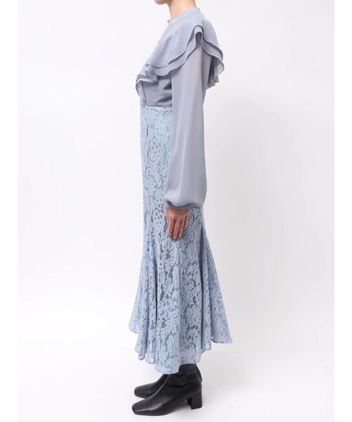 MERCURYDUO（マーキュリーデュオ）の「レース切替マーメイドワンピース（ドレス・レディース・ブルー/ブラック・SMALL/MEDIUM）」の12枚目の写真