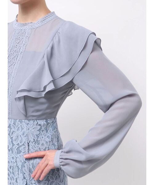 MERCURYDUO（マーキュリーデュオ）の「レース切替マーメイドワンピース（ドレス・レディース・ブルー/ブラック・SMALL/MEDIUM）」の15枚目の写真