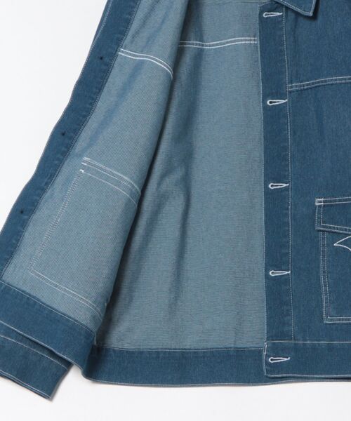 Arnold Palmer(アーノルドパーマー)の「【LOFTAIRDENIM&DUCK】シェア オーバーシャツ(デニムジャケット・レディース・ダークグレー/インディゴブルー/アイボリー・XS/S/M/L/LL)」の5枚目の写真