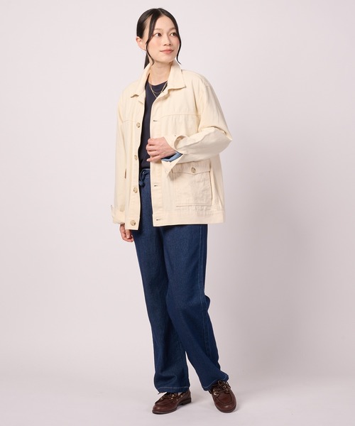 Arnold Palmer(アーノルドパーマー)の「【LOFTAIRDENIM&DUCK】シェア オーバーシャツ(デニムジャケット・レディース・ダークグレー/インディゴブルー/アイボリー・XS/S/M/L/LL)」の11枚目の写真