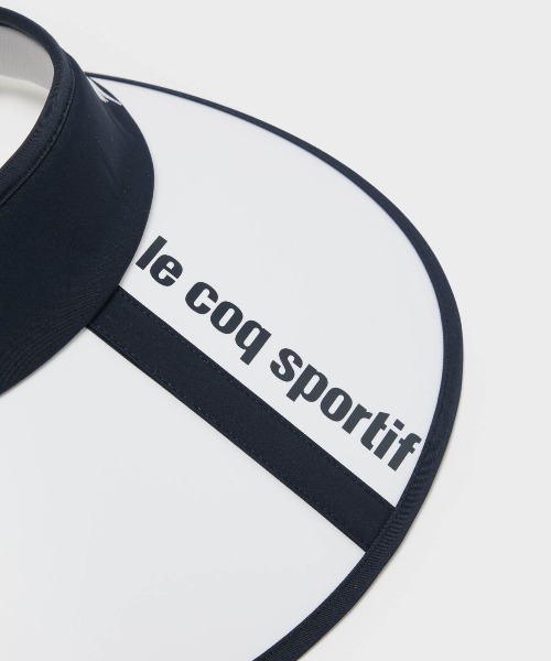 le coq sportif GOLF(ルコックスポルティフゴルフ)の「日よけサンバイザー(サンバイザー・レディース・ホワイト/ベージュ/ネイビー・F)」の8枚目の写真