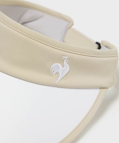 le coq sportif GOLF(ルコックスポルティフゴルフ)の「日よけサンバイザー(サンバイザー・レディース・ホワイト/ベージュ/ネイビー・F)」の12枚目の写真
