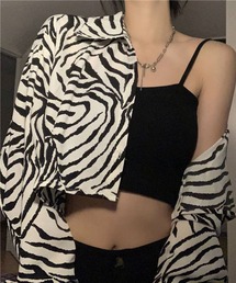 GLAMOROUS JANE（グラマラスジェーン）の「アニマル柄ショート丈シャツ（シャツ/ブラウス）」