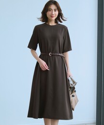 ストレッチジョーゼット フレアワンピース