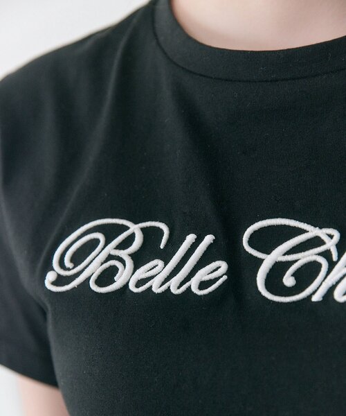 OLIVE des OLIVE（オリーブデオリーブ）の「【Belle Charme】Belle Charme Embroidery tee（Tシャツ/カットソー・レディース・ブラック/オフホワイト/ピンク・FREE）」の16枚目の写真