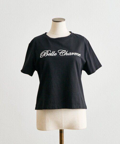 OLIVE des OLIVE（オリーブデオリーブ）の「【Belle Charme】Belle Charme Embroidery tee（Tシャツ/カットソー・レディース・ブラック/オフホワイト/ピンク・FREE）」の18枚目の写真