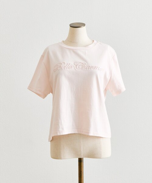 OLIVE des OLIVE（オリーブデオリーブ）の「【Belle Charme】Belle Charme Embroidery tee（Tシャツ/カットソー・レディース・ブラック/オフホワイト/ピンク・FREE）」の21枚目の写真