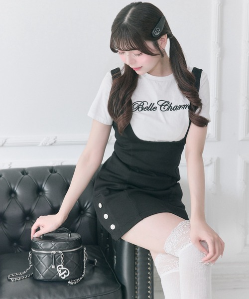 OLIVE des OLIVE（オリーブデオリーブ）の「【Belle Charme】Belle Charme Embroidery tee（Tシャツ/カットソー・レディース・ブラック/オフホワイト/ピンク・FREE）」の10枚目の写真