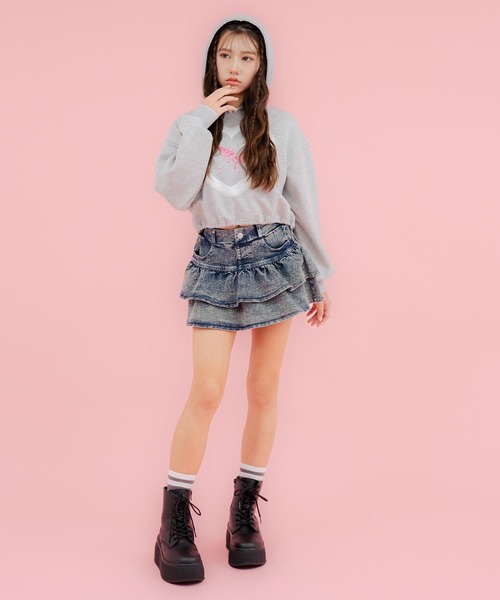 ANAP GiRL(アナップガール)の「ライン入り刺繍ソックス(ソックス/靴下・キッズ・ブラック/グレー/ホワイト・F)」の8枚目の写真