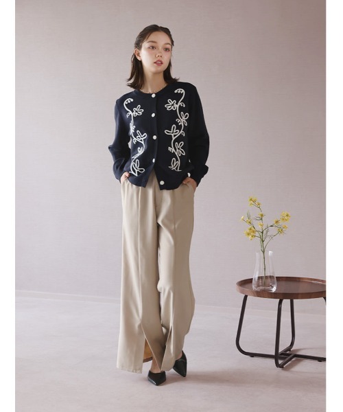 fifth（フィフス）の「コード刺繍二ットカーデ（カーディガン/ボレロ・レディース・グレー/ネイビー・M）」の19枚目の写真