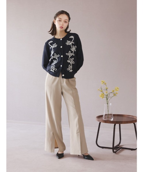 fifth（フィフス）の「コード刺繍二ットカーデ（カーディガン/ボレロ・レディース・グレー/ネイビー・M）」の20枚目の写真