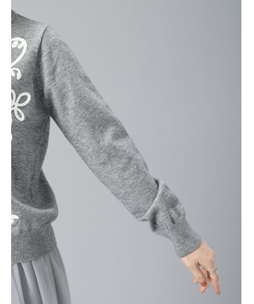 fifth（フィフス）の「コード刺繍二ットカーデ（カーディガン/ボレロ・レディース・グレー/ネイビー・M）」の10枚目の写真