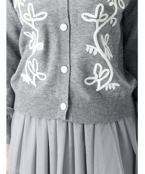 fifth（フィフス）の「コード刺繍二ットカーデ（カーディガン/ボレロ・レディース・グレー/ネイビー・M）」の12枚目の写真