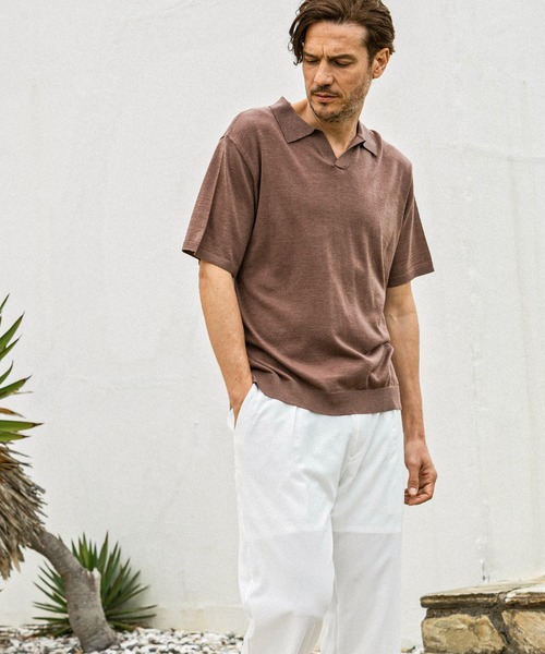 AKM Contemporary(エイケイエムコンテンポラリー)の「【WEB・直営店限定】AKM Contemporary(エイケイエムコンテンポラリー)シアサッカー クロップドワイドパンツ(その他パンツ・メンズ・ベージュ/サックスブルー/ブラック/ホワイト・XL/L/M/S)」の9枚目の写真