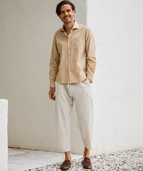 AKM Contemporary(エイケイエムコンテンポラリー)の「【WEB・直営店限定】AKM Contemporary(エイケイエムコンテンポラリー)シアサッカー クロップドワイドパンツ(その他パンツ・メンズ・ベージュ/サックスブルー/ブラック/ホワイト・XL/L/M/S)」の21枚目の写真