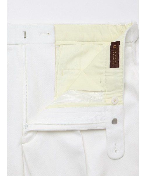 SUIT SQUARE(スーツスクエア)の「タックテーパードパンツ/ストレッチ/RENU/モクロディジャージー/無地/CR11-S(スラックス・メンズ・グレー/ホワイト・S/M/L/LL)」の8枚目の写真