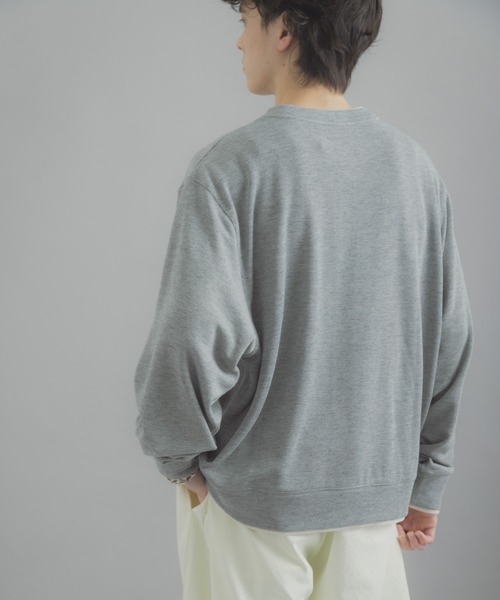 SENSE OF PLACE by URBAN RESEARCH（センスオブプレイスバイアーバンリサーチ）の「フェイクレイヤードクルーネックカーディガン（カーディガン/ボレロ・メンズ・チャコールグレー/グレー/ブラウン・MEDIUM/LARGE）」の12枚目の写真