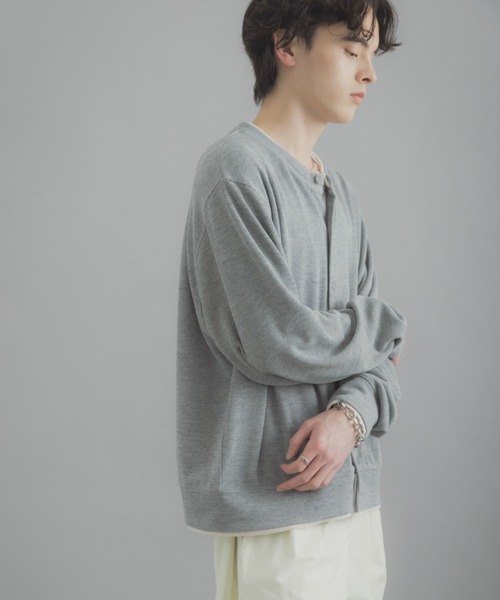 SENSE OF PLACE by URBAN RESEARCH（センスオブプレイスバイアーバンリサーチ）の「フェイクレイヤードクルーネックカーディガン（カーディガン/ボレロ・メンズ・チャコールグレー/グレー/ブラウン・MEDIUM/LARGE）」の13枚目の写真
