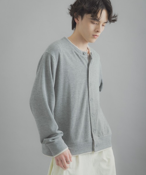 SENSE OF PLACE by URBAN RESEARCH（センスオブプレイスバイアーバンリサーチ）の「フェイクレイヤードクルーネックカーディガン（カーディガン/ボレロ・メンズ・チャコールグレー/グレー/ブラウン・MEDIUM/LARGE）」の14枚目の写真