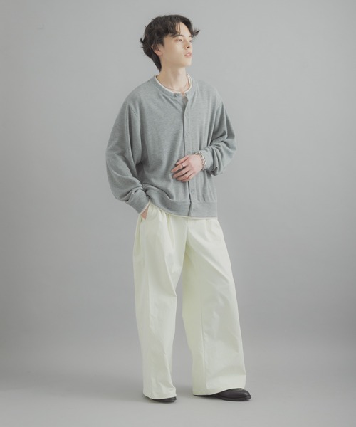 SENSE OF PLACE by URBAN RESEARCH（センスオブプレイスバイアーバンリサーチ）の「フェイクレイヤードクルーネックカーディガン（カーディガン/ボレロ・メンズ・チャコールグレー/グレー/ブラウン・MEDIUM/LARGE）」の17枚目の写真