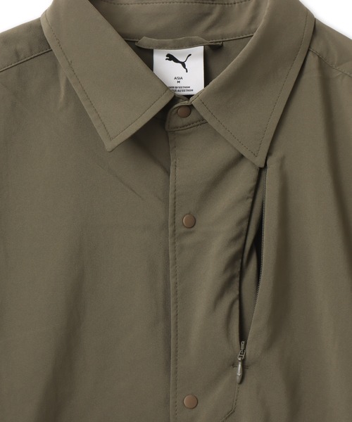 PUMA(プーマ)の「PUMA OVERSIZED LS SHIRT / プーマ ユニセックス オーバーサイズド ロングスリーブ シャツ(シャツ/ブラウス・メンズ・グリーン/ベージュ/ブラック・XL/L/M/S)」の15枚目の写真