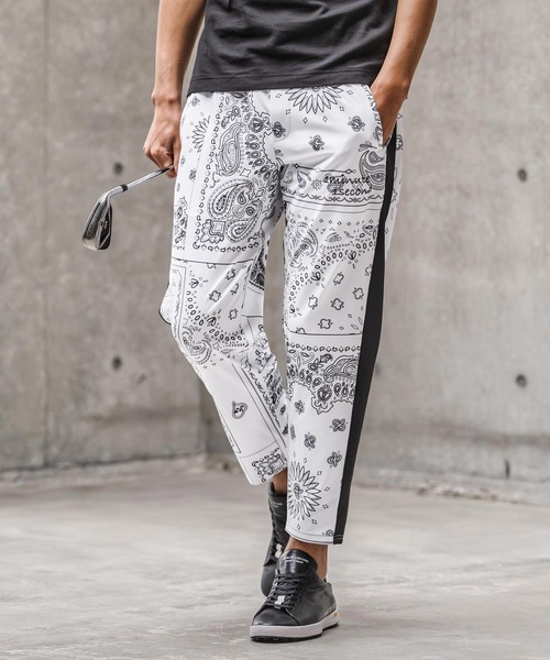 1minute 1second(ワンミニットワンセカンド)の「mp14690-high stretch knit line easy pants イージーパンツ(1M26N050)(その他パンツ・メンズ・ネイビー/ホワイト系その他/ブラック・XL/L/M/S)」の3枚目の写真