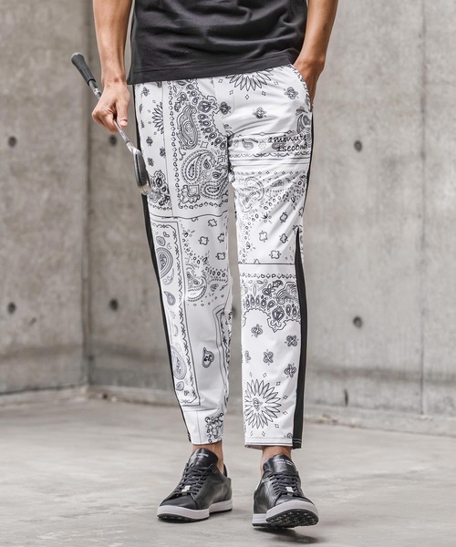 1minute 1second(ワンミニットワンセカンド)の「mp14690-high stretch knit line easy pants イージーパンツ(1M26N050)(その他パンツ・メンズ・ネイビー/ホワイト系その他/ブラック・XL/L/M/S)」の4枚目の写真