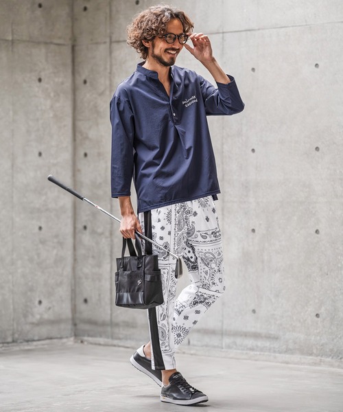 1minute 1second(ワンミニットワンセカンド)の「mp14690-high stretch knit line easy pants イージーパンツ(1M26N050)(その他パンツ・メンズ・ネイビー/ホワイト系その他/ブラック・XL/L/M/S)」の8枚目の写真
