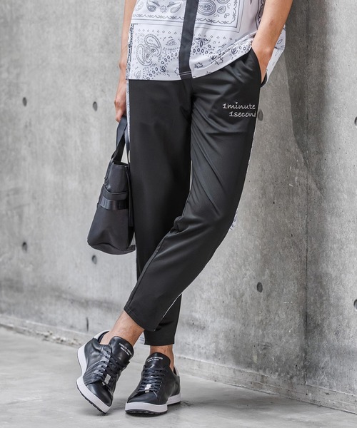 1minute 1second(ワンミニットワンセカンド)の「mp14690-high stretch knit line easy pants イージーパンツ(1M26N050)(その他パンツ・メンズ・ネイビー/ホワイト系その他/ブラック・XL/L/M/S)」の15枚目の写真